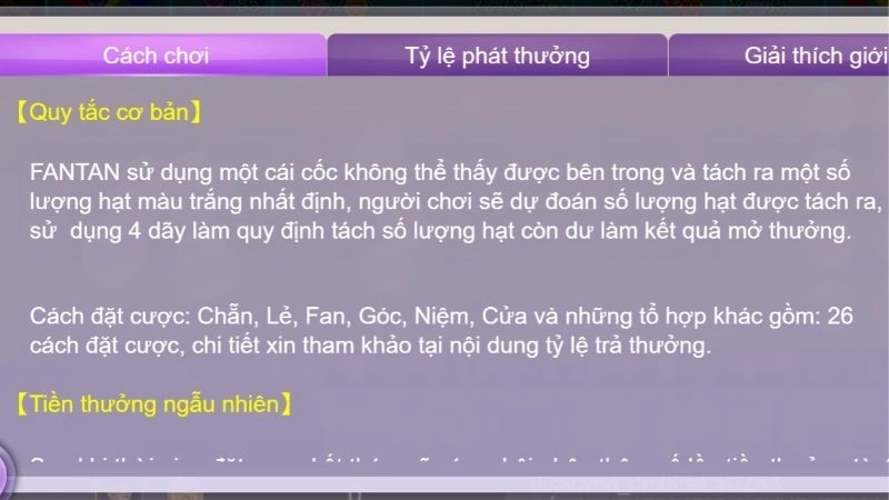 Luật chơi Fantan cực dễ hiểu tại 33win