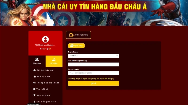 Người chơi cần lưu ý một số nguyên tắc khi thực hiện rút tiền từ 33win